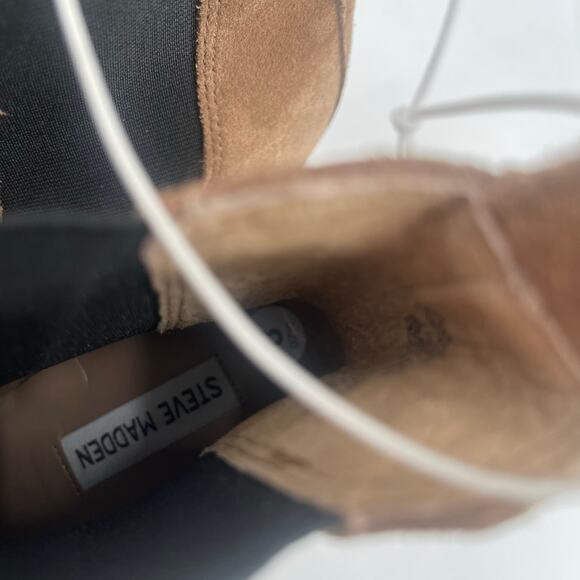 STEVE MADDEN Rhiannon Boots Size 9 Suede Leather Heeled Pull On Ankle Booties - Picture 11 of 16